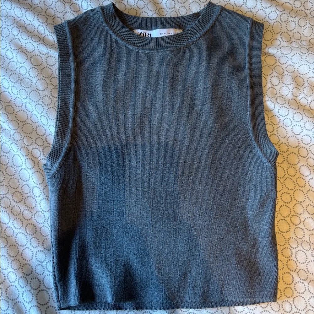 Zara Charcoal Knit Top